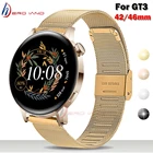 Металлический ремешок для часов Huawei Watch GT3 42 мм 46 мм, браслет из нержавеющей стали для Huawei Watch 3 Pro GT2 GT3