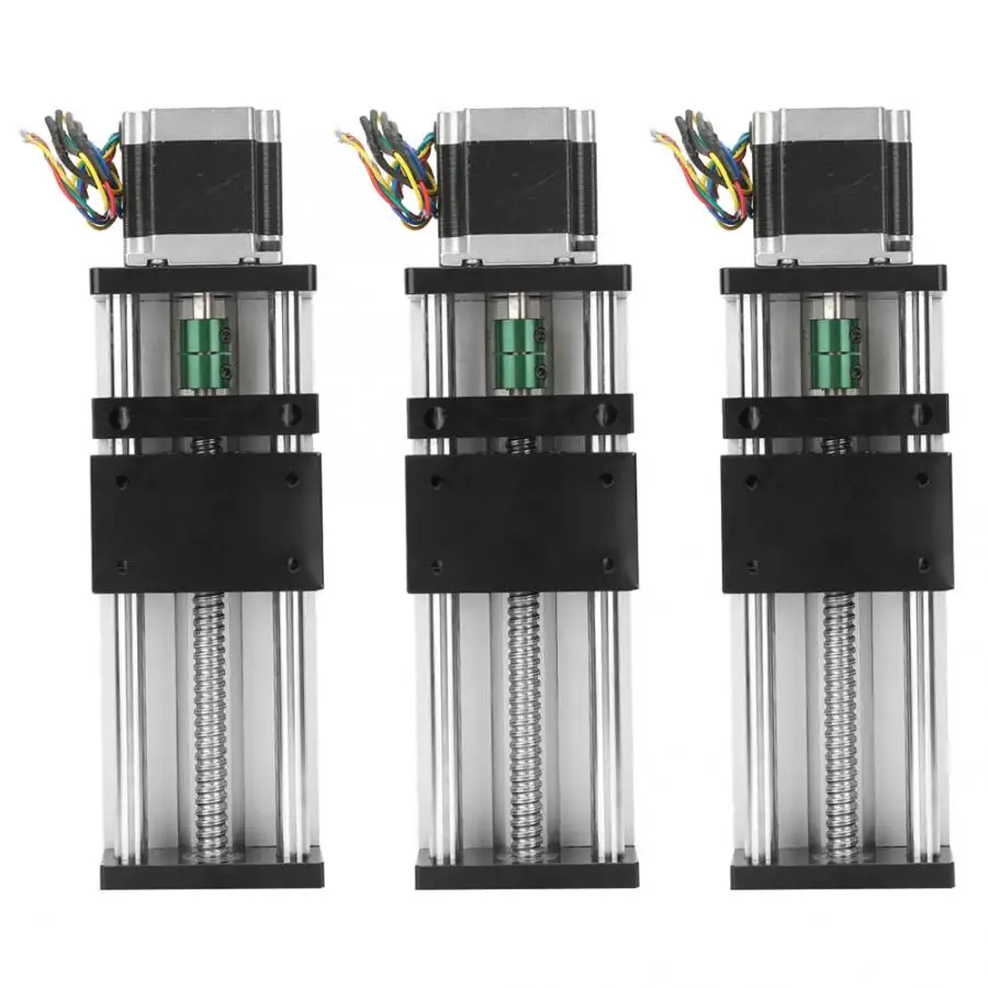 Линейный вал 400 мм эффективный направляющий раздвижной стол с Nema23 57 шаговый