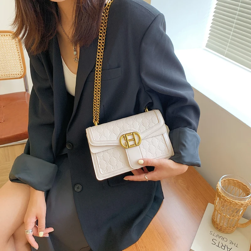 

YILIAN Western style advanced sense of one shoulder women's bag 2021 new trend versatile chain crossbody bag