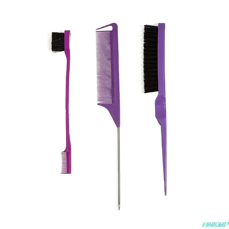 

3pcs/lot Double Sided Edge Control Hair Styling Edge Control Brushes Comb Hair Comb Hair Styling Hair Brush Accessories