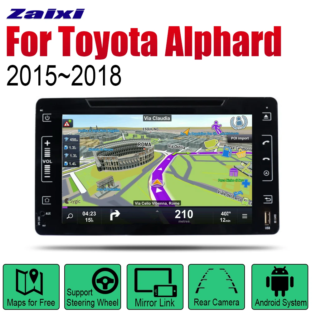 Для Toyota Alphard 2015 2016 2017 2018 автомобильное радио 2 Din Автомобильный dvd плеер на основе
