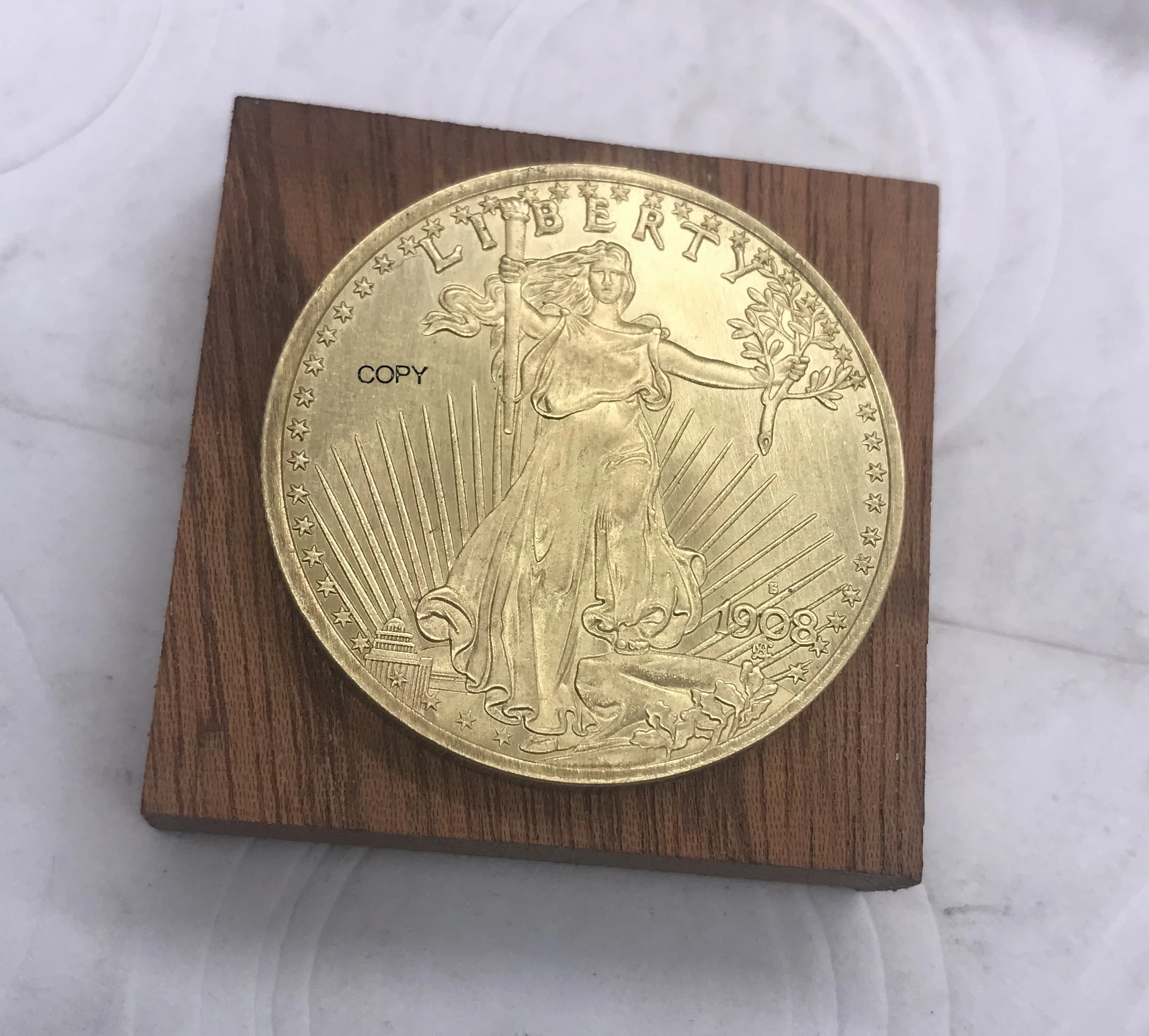 Соединенные Штаты Америки Свобода 1908 S двадцать 20 долларов Сен-галденс двойной