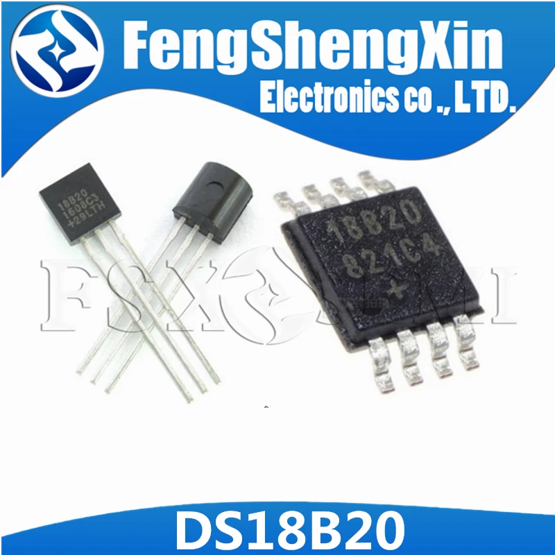 

5PCS DS18B20 Temperature Sensor IC Thermometer 18B20 TO-92 New DS18B20U MSOP-8