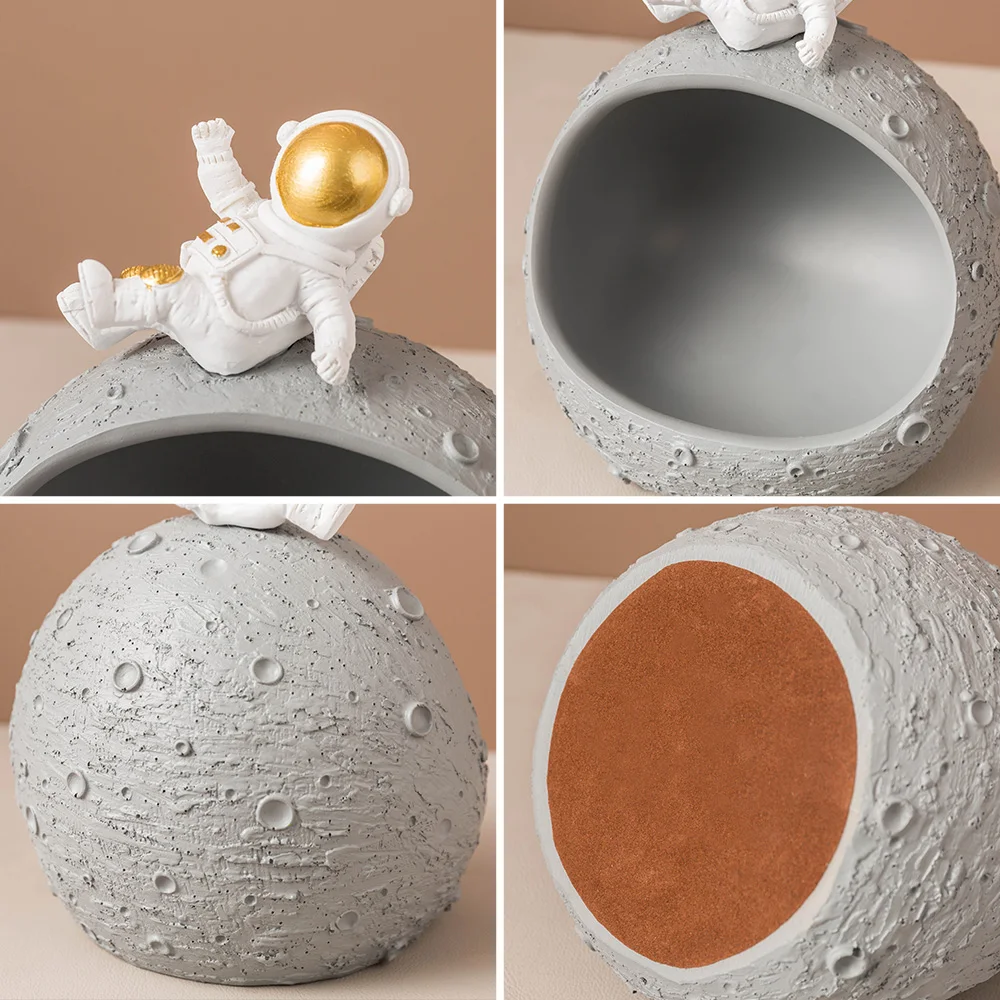 

Modern Creative Astronaut Resin Porch Key Storage Organizer Snack Box Living Room Bedroom Office Desktop Decor Home Decor Crafts