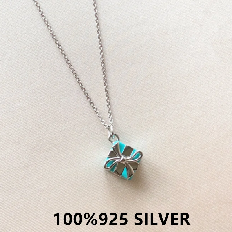 

Schlumberger Necklace 1:1 TF 925 Sterling Silver Necklace Christmas gifts Necklace Blue Necklace Christmas gifts