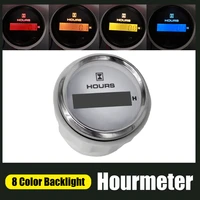 universal 52mm hour meter for marine boat engine motorcycle car waterproof counter time gauge with 8 color backlight