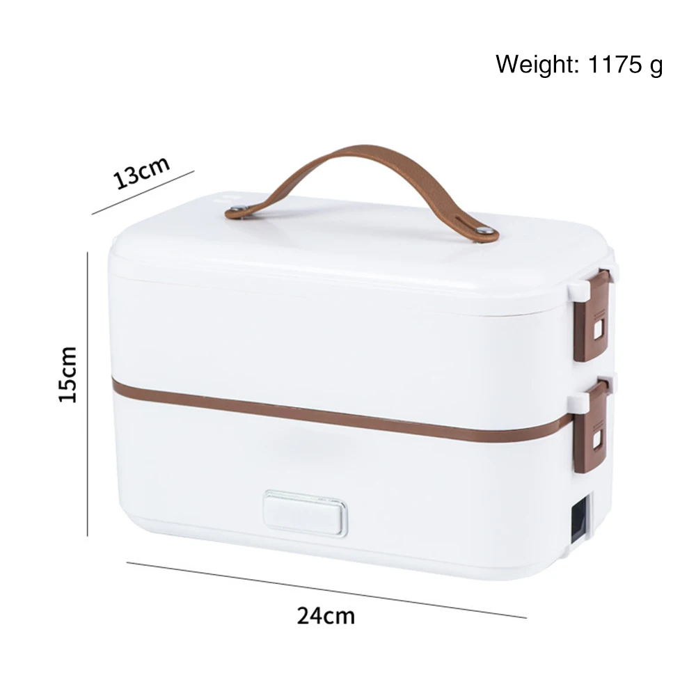 

Single/Double Layer Electric Heated Cooking Portable Lunch Box Car Home US Plug/EU Plug Bento Boxes Self-heating Food Container