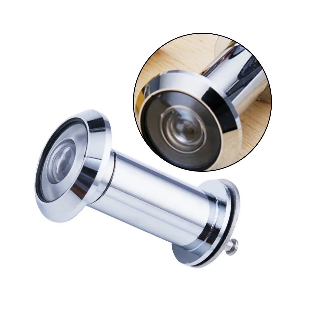 200° Wide Viewing Angle Security Door Eye Spy Hole Peephole Viewer Adjustable Glass Lens Privacy Cover Hardware | Обустройство дома