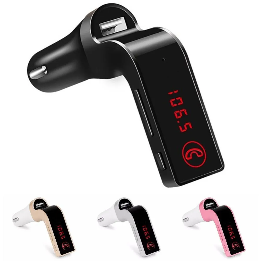 G7 автомобиля памяти Hands-free ЖК-дисплей дисплей 4 в 1 Bluetooth FM передатчик модулятор Автомобильный комплект MP3 плеер 2.1A точечное дымовое отверстие