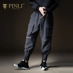 Штаны-карго для бега, спортивные штаны Pinli, осень 2019, новинка, мужские свободные, маленькие, несколько мешков, рабочая одежда, штаны для отдыха, B193217178