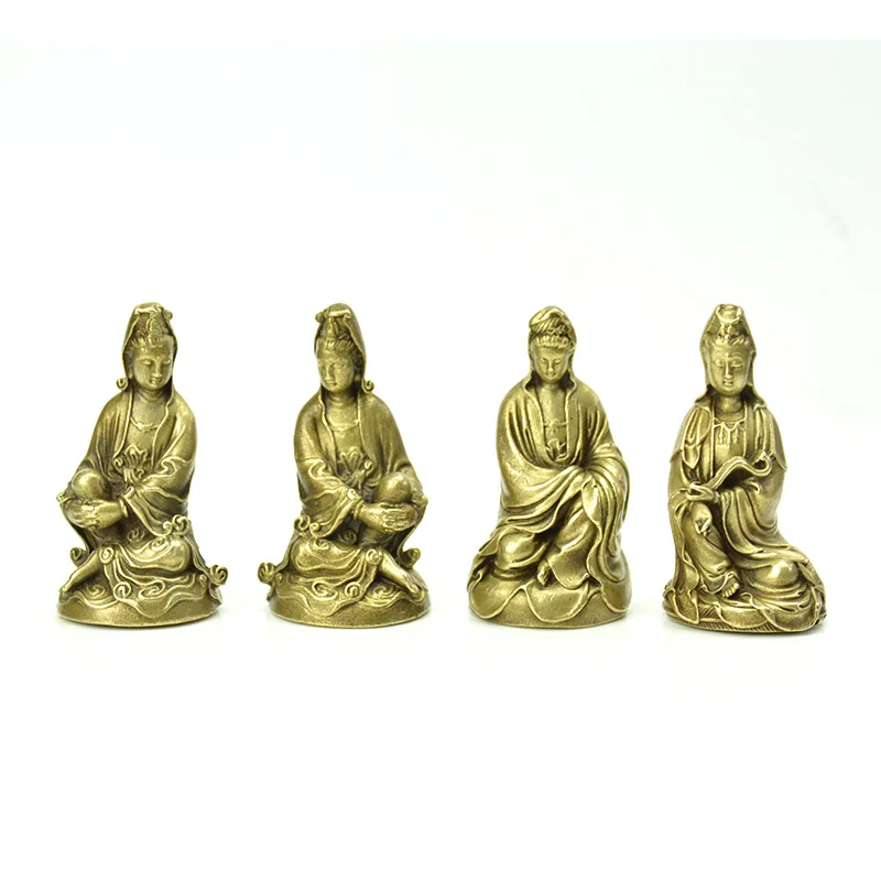 Винтажные искусственные статуи 10 шт. статуэтки Гуаньинь Бодхисаттвы портативные