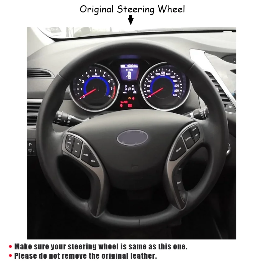 CARDAK искусственная кожа с ручной строчкой для Hyundai Elantra 2011-2016 Avante i30 2012-2016