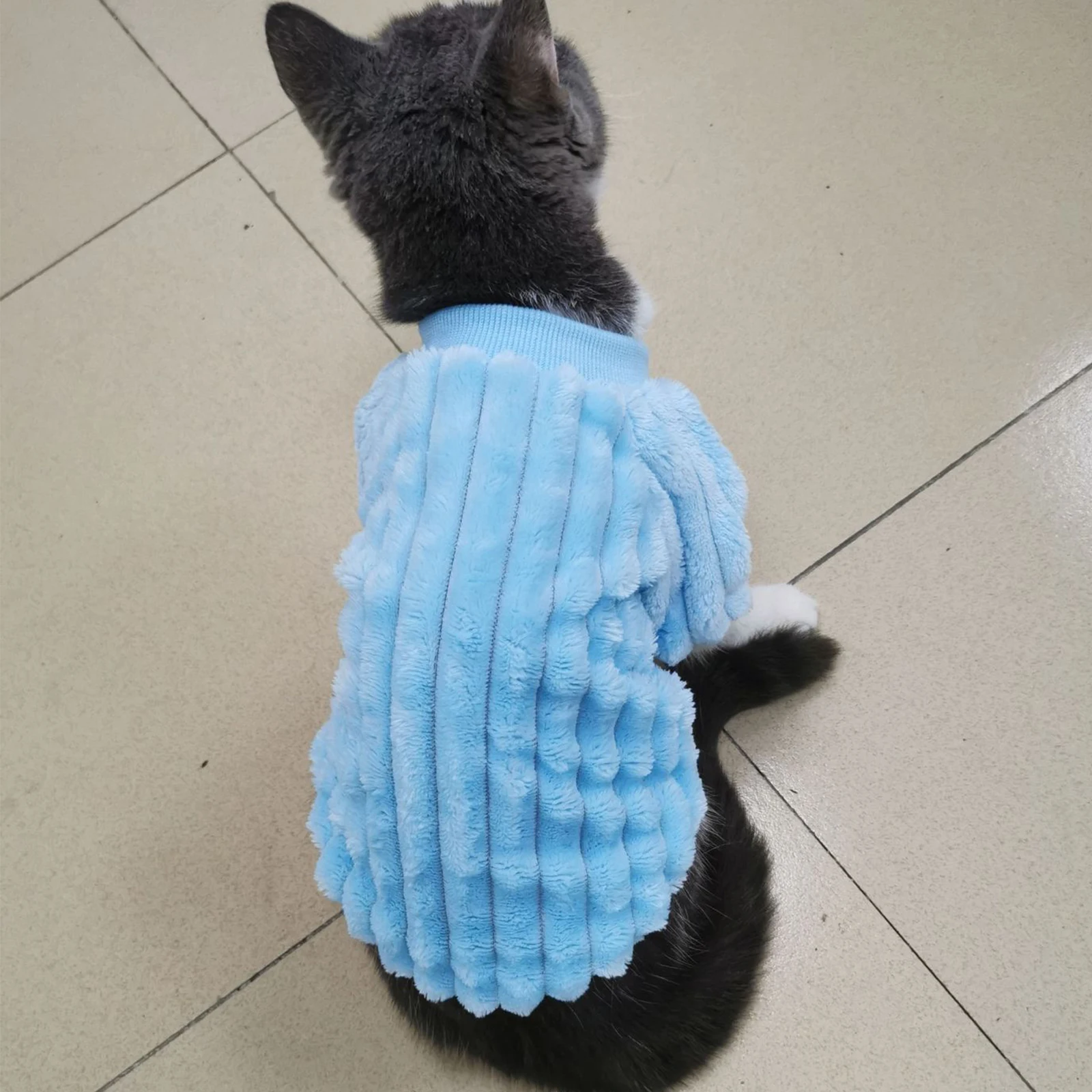 

plush pet warm clothes Pink Plush Warm Cat Clothes Winter Pet Puppy Kitten Coat Jacket For Dog Cats Plush Clothing