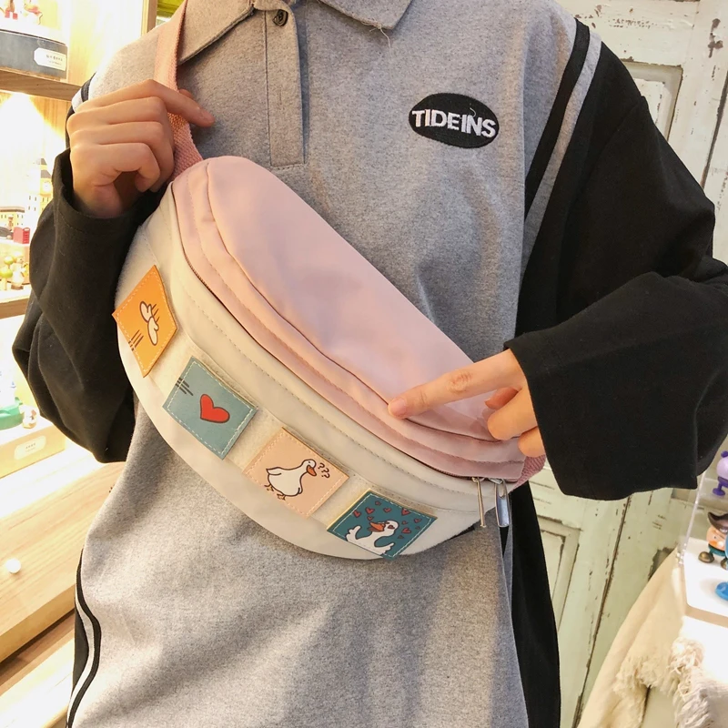 

Waist Bag For Women Canvas Chest Bag Casual Belt Bag Phone Chest Shoulder Purse Fanny Pack Girl Leg Pack