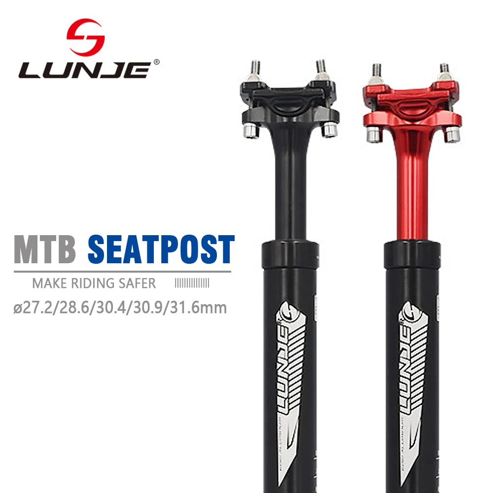 

LUNJE Bike dropper Seatpost Shock Absorber damping Alu Telescopic shock MTB Bicycle Original Seat post 27.2 28.6 30.4 30.9 31.6