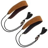 adjustable genuine leather saxophone clarinet neck strap single shoulder strap metal buckle for saxophone clarinet