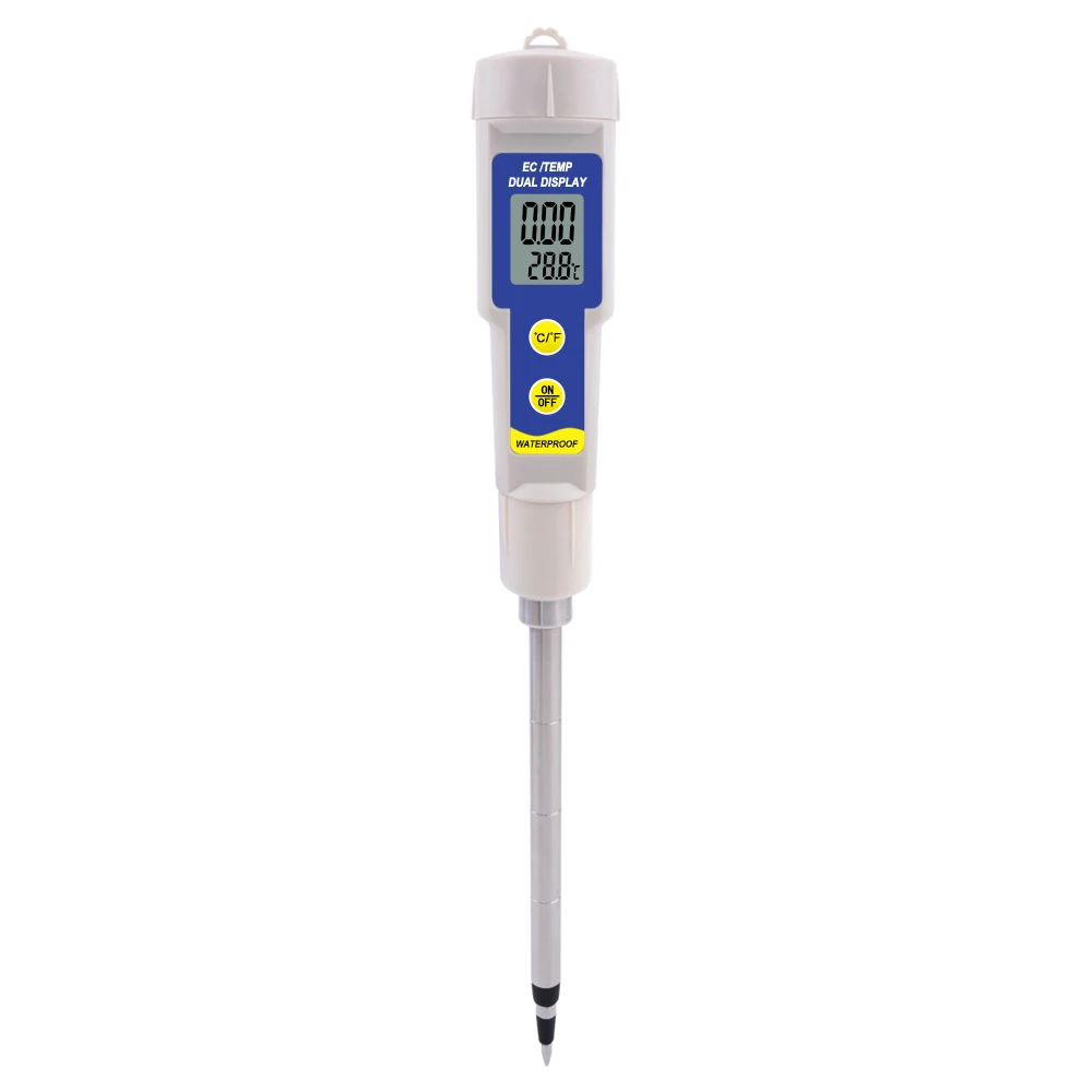 

2-in-1 Digital Soil Tester with EC Meter and Soil Thermometer Waterproof Water Quality Tester for Garden Lawn Drinking Water