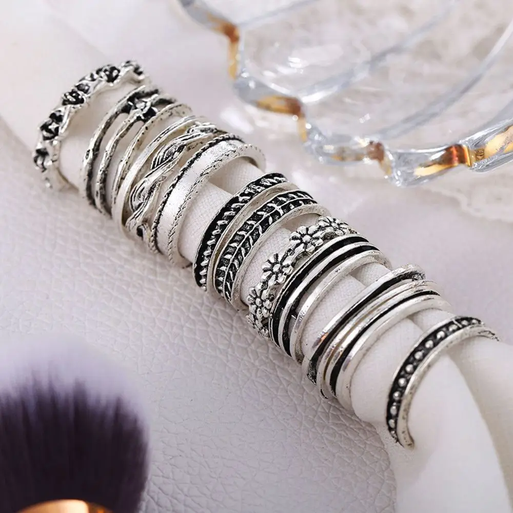 Набор колец для ног 12 шт./компл. комбинированный набор пальцев Простые ретро