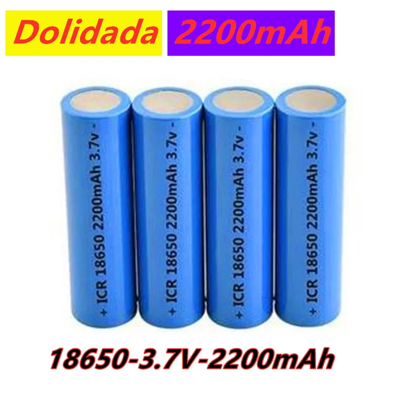 

Icr18650 lithium battery 2200 mah 3.7 v li-ion rechargeable pkcell battery 18650 batteria flat top batteries