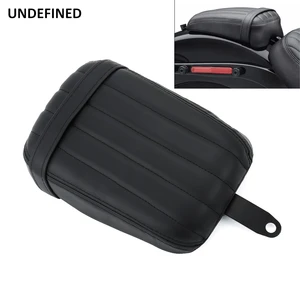For Harley Softail 2018-2020 Rear Passenger Seat Pillow Black Grid Style PU Leather Seats Street Fat Bob FXBB FXST FXBBS 2021