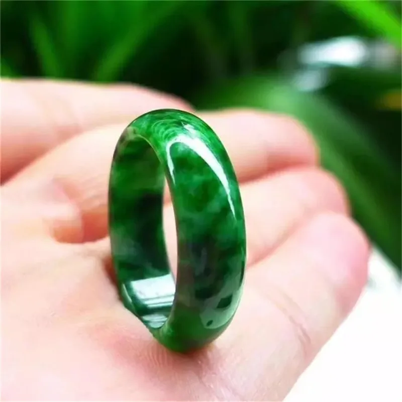 Women Green Jade Ring HETIAN Nephrite Rings Round Circle Gift for Men Fine Jewelry | Украшения и аксессуары
