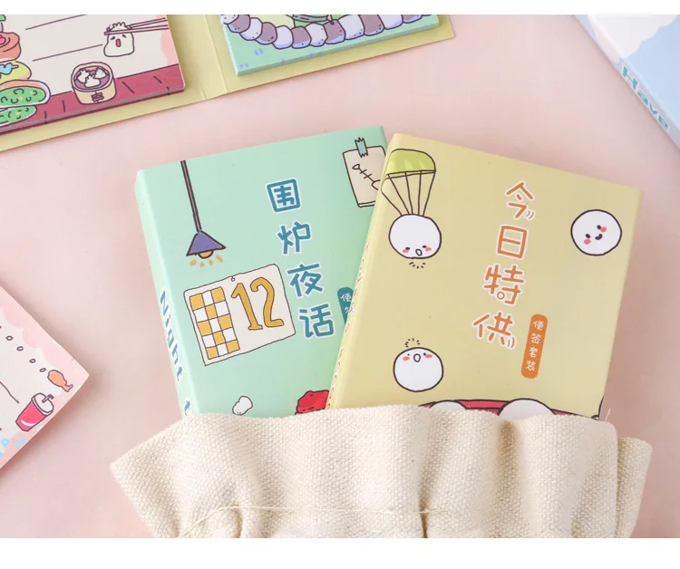 Kawaii мультфильм Животные блокнот милый канцелярский дневник Diy Липкие заметки 4 складной портативный Блокнот Школьные офисные поставки Papeleria