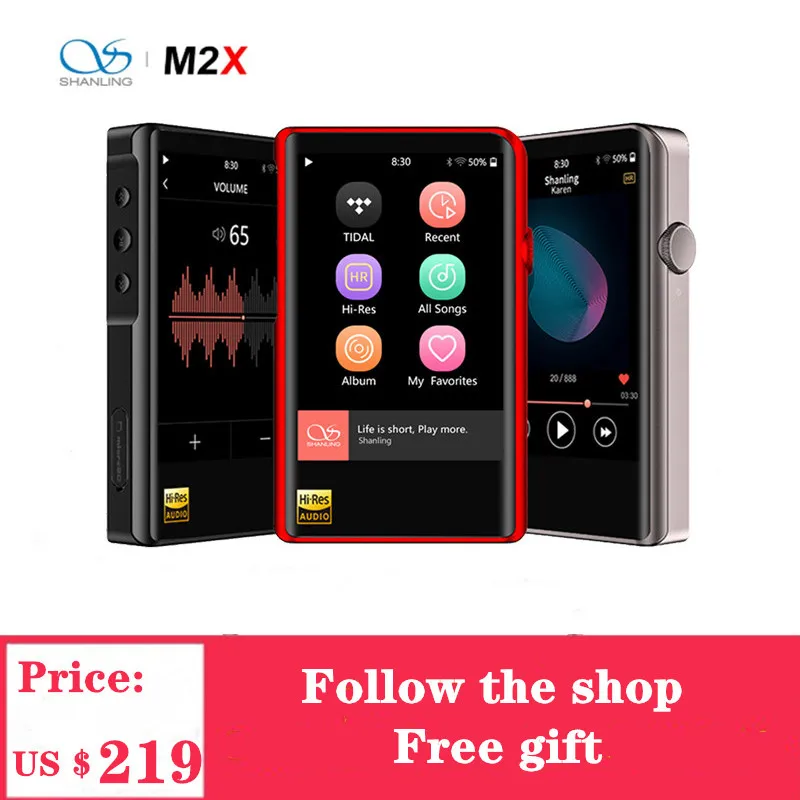 SHANLING M2X плеер Bluetooth HIFI музыка MP3 Hi-Res AK4490 DAC USB DSD Wifi сенсорный экран Type C PCM 32/384