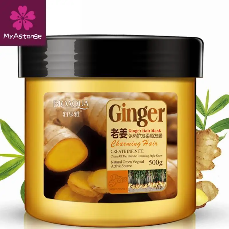 Ginger Hair Mask Moisturizing Nourishing Hair Care Treatment Cream Repair Frizz Dry Damaged Hair Smooth Hair Conditioner 500ML 100% natural extract hair nourishing essence treatment dry hair care moisturizing hydrating health beauty hair care products