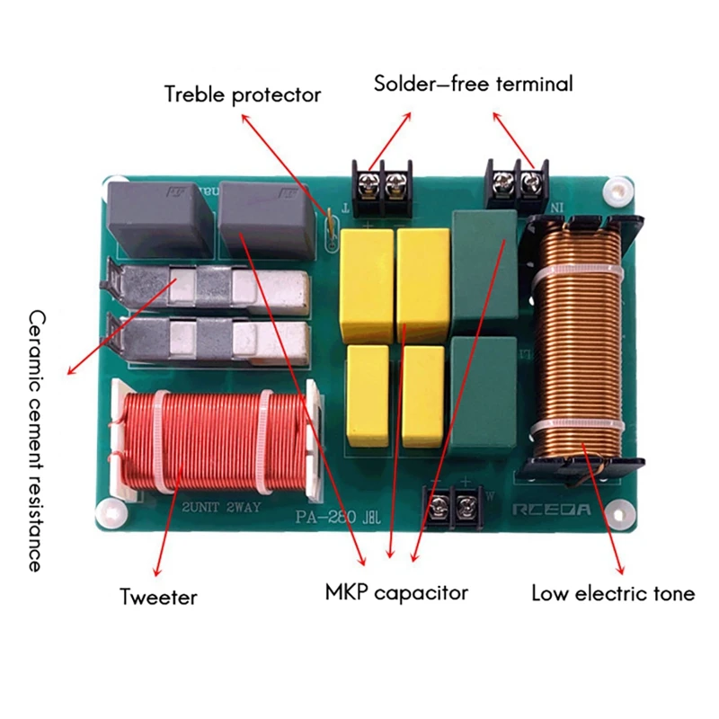 Новый 800 Вт Высокочастотный Низкочастотный динамик Динамик 2 Way кроссовер 2800 Гц