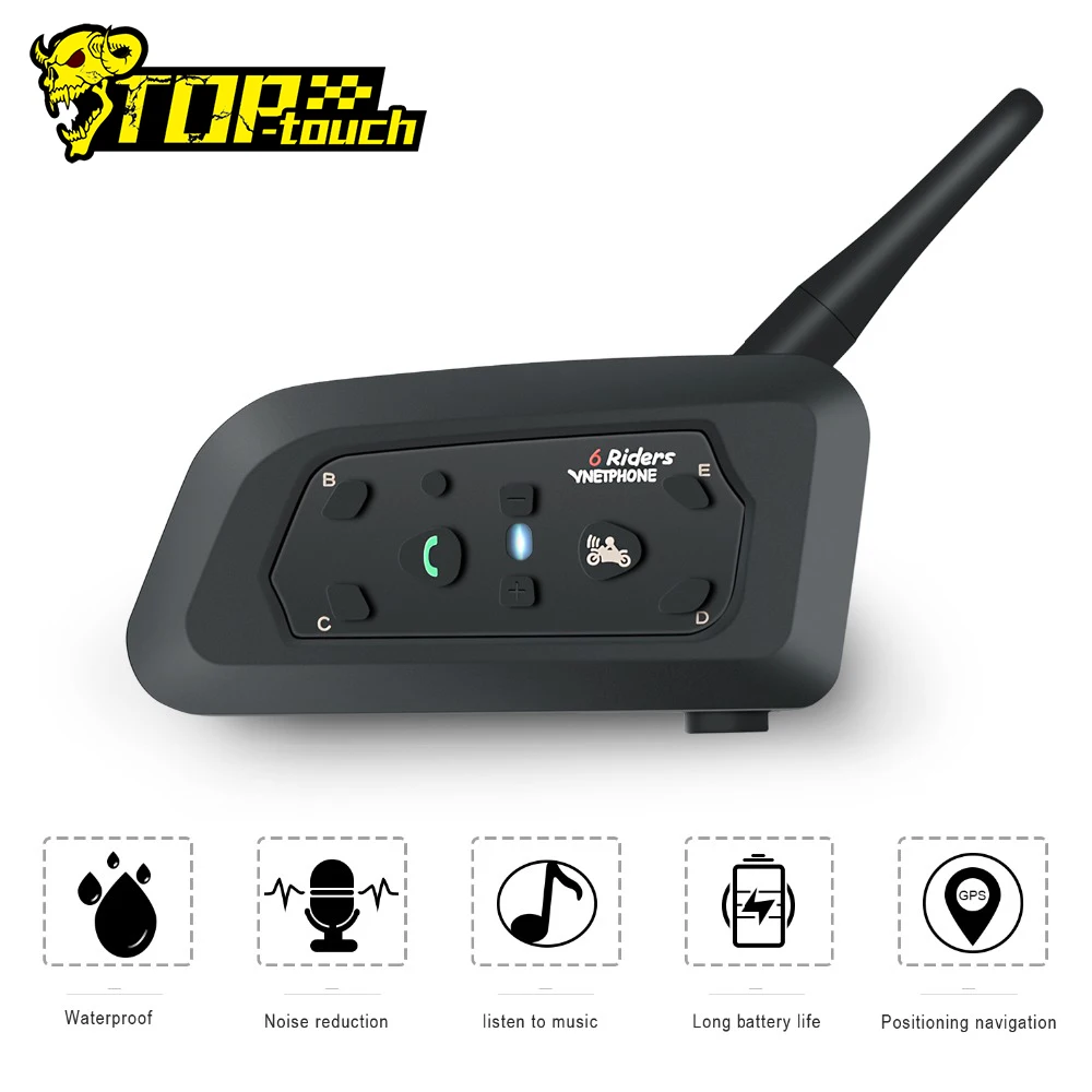 Bluetooth гарнитура VNETPHONE мотоциклетная Водонепроницаемая с поддержкой