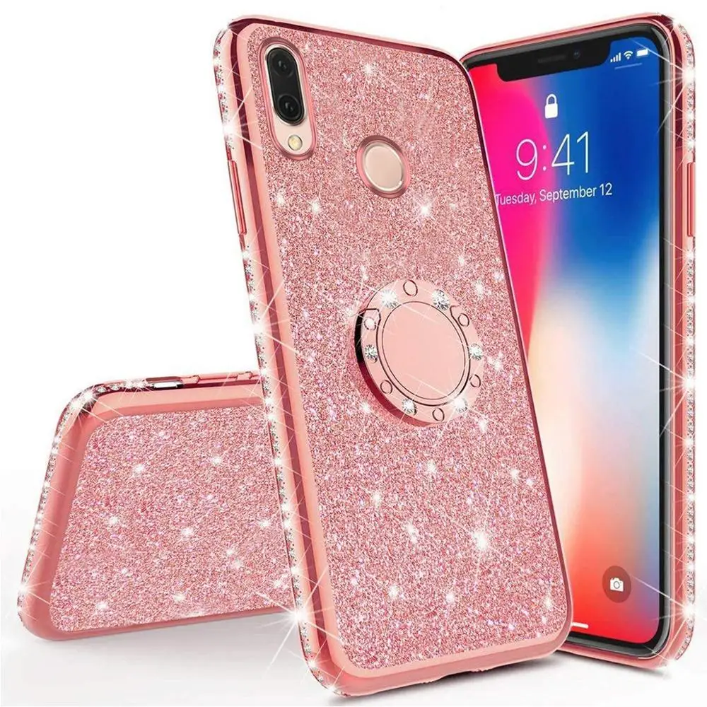 Алмазный чехол для Huawei View 20 Y9 Y6 Y7 Y5 2019 2018 Honor 7C 7A 8A 8S Play 8C Mate 10 9 Pro блестящий