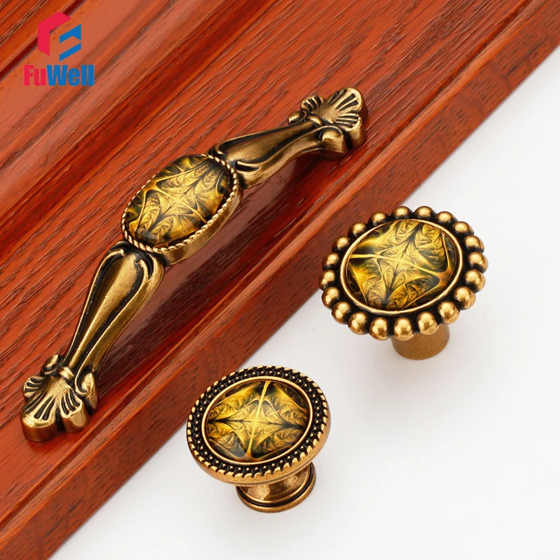 Ручка для мебели антикварная ручка 96/128/192 мм шкафа ручки ящиков фурнитура из