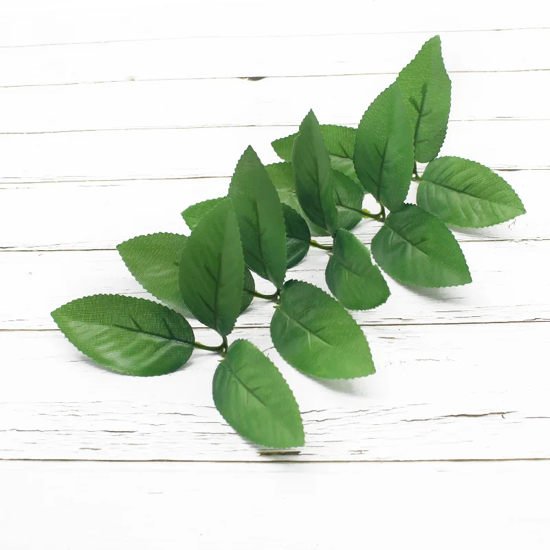 Искусственные растения 10 шт. листья роз шелковые для рождества свадьбы невесты