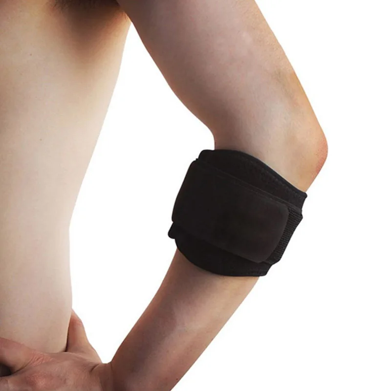 Регулируемый ремень для занятий спортом фитнесом черного цвета|Налокотники и