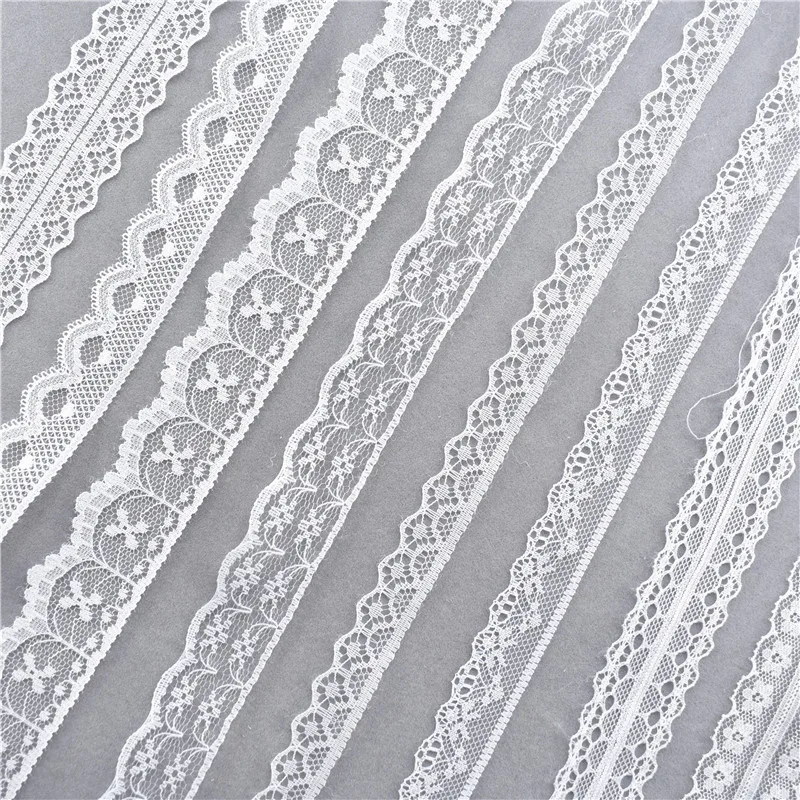 2020 Горячая 10 ярдов 38 видов белые африканские кружевные тканевые ленты для