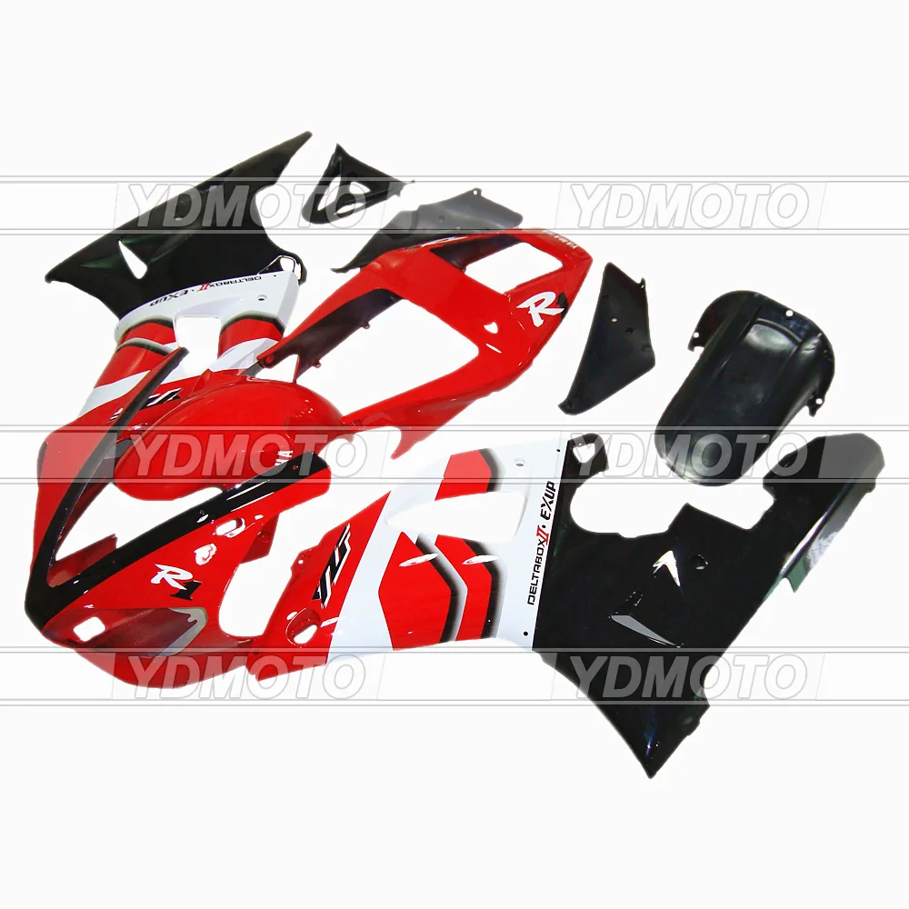 

100% Fitment ABS Fairings Bodywork kit Injection Mold Fairing Kit For Yamaha YZF R1 98 99 YZF-R1 1998 1999 YZFR1 Red&Black