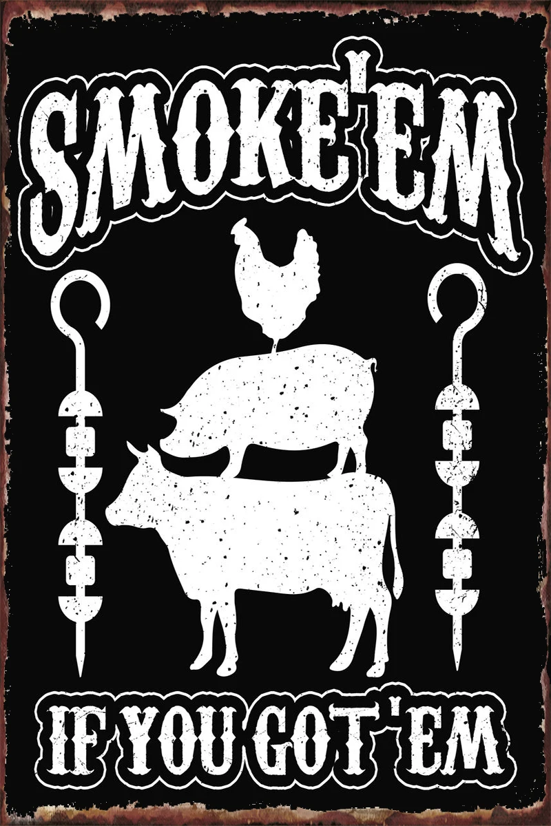 

Металлический жестяной знак для барбекю, гриля, мяса, оловянные таблички, Настенный декор, декор для комнаты, ретро, винтажное украшение для ...