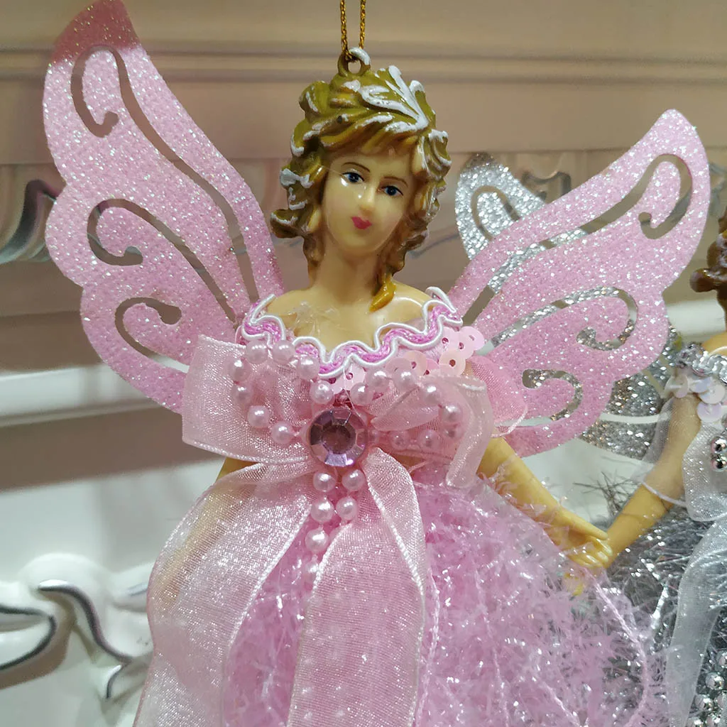 Новогодние Крылья Ангел кукла подвеска Рождественская елка Подвески украшения
