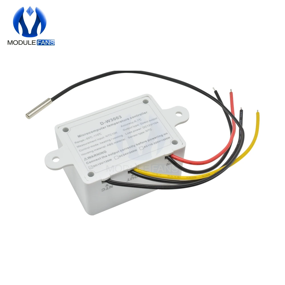 Цифровой светодиодный регулятор температуры W3003 DC 12 В термостат для инкубатора