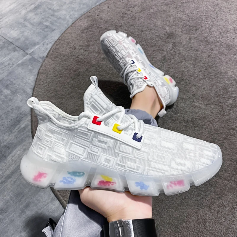 

Men's Sneaker Transparent Sole Lightweight Walking Men Shoes Male Sneakers Trainers Sneakers for Men Tenis Feminino Zapatos