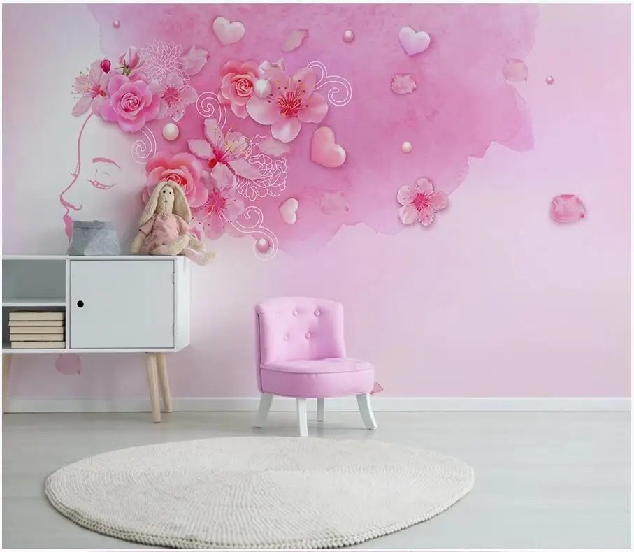 Custom photo 3d wallpaper Modern minimalistic floral colorful sexy beauty wall murals for walls 3 d living room | Обустройство дома