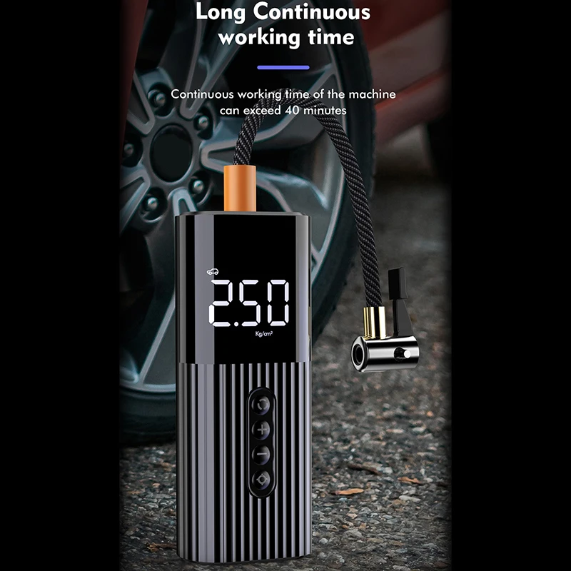 

Inflatable Pump Mini Portable Air Compressor with LED Lighting Tyre Inflator 12V 150PSI Air Pump for Car Bicycle Ball