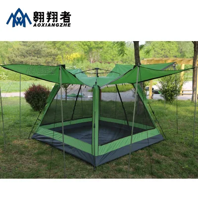 Günstig Outdoor Camping Automatische Schnell öffnungs Zelt 2-4 Menschen Erhöhen Höhe Doppel-schicht Anti-sturm Haushalt Luxus Modelle