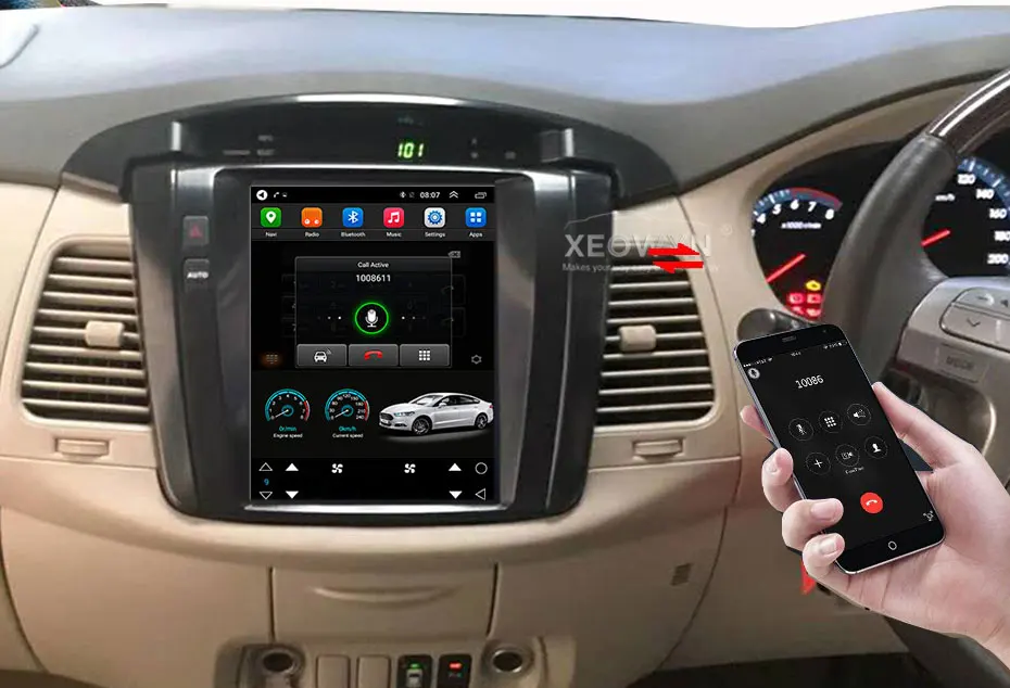 Четырехъядерный 32G rom вертикальный экран android 7,0 Автомобильный gps мультимедийный видео радио плеер для Toyota innova 2004- навигация