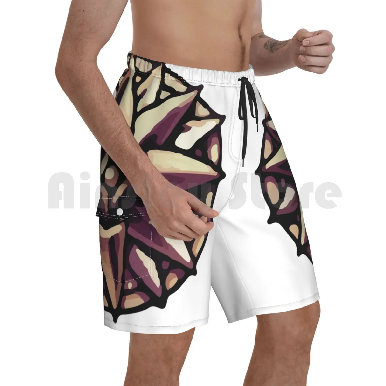 

Dreamshield-Hollow Knight Beach Shorts Men Beach Pants Swim Trunks Hollow Knight Heckler Koch Video Games