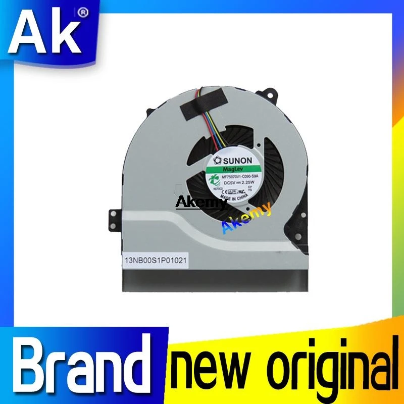 Akemy Новый охлаждающий вентилятор для процессора For Asus X550 X550V X550C X550VC X450 X450CA X450V X450C