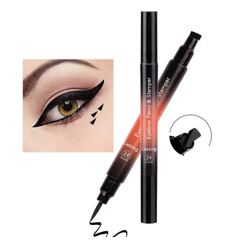 1 шт. жидкая подводка для глаз с двойным уплотнением водостойкая стойкая Черная