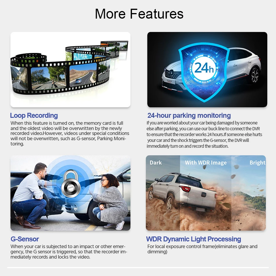 E-ACE 10&quot Touch Car Dvr Mirror Dash Camera FHD 1080P Video Recorder Stream RearView With Rear View | Автомобили и мотоциклы