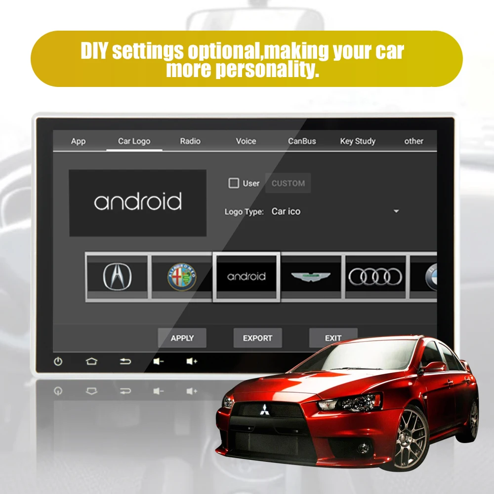 Android 9,0 стерео головное устройство радио с PX6 4G+ 64G DSP для 2008- Mitsubishi Lancer EVO X Ralliart