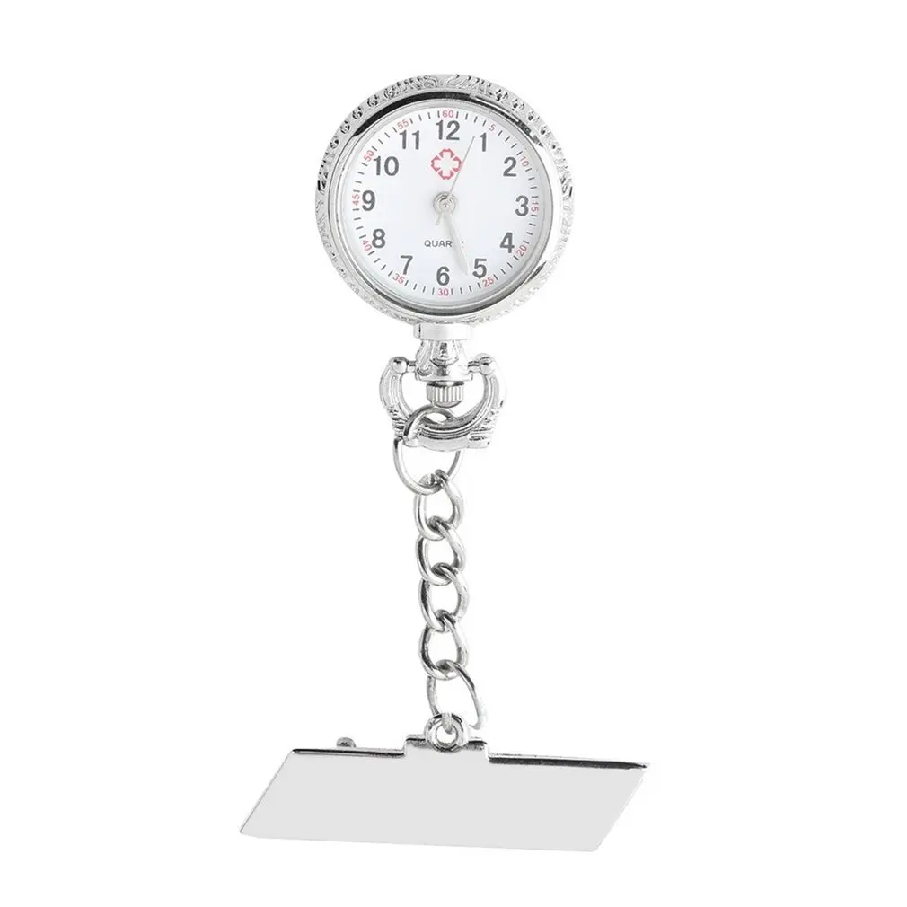 

New Stainless Steel Belt Nurse Pocket Watch Dial Quartz Nurse Watch Chest Table Accessories Fob Watch Man Women Girls